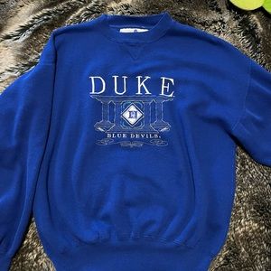Vintage Duke University Blue Devils Embroidered Crewneck
